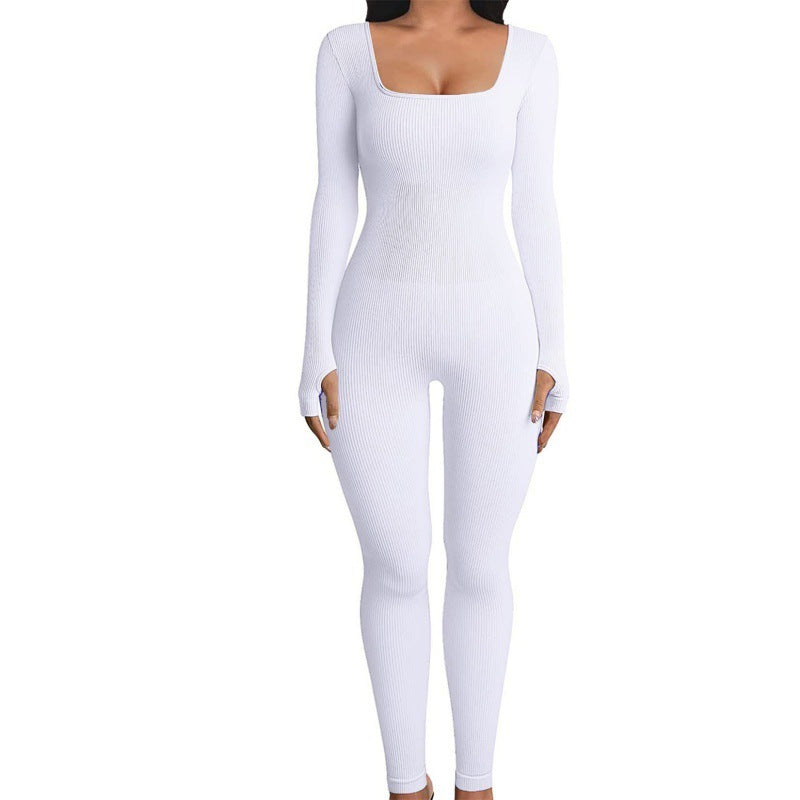 Women's Yoga Sports Fitness Jumpsuit Workout Long Sleeve