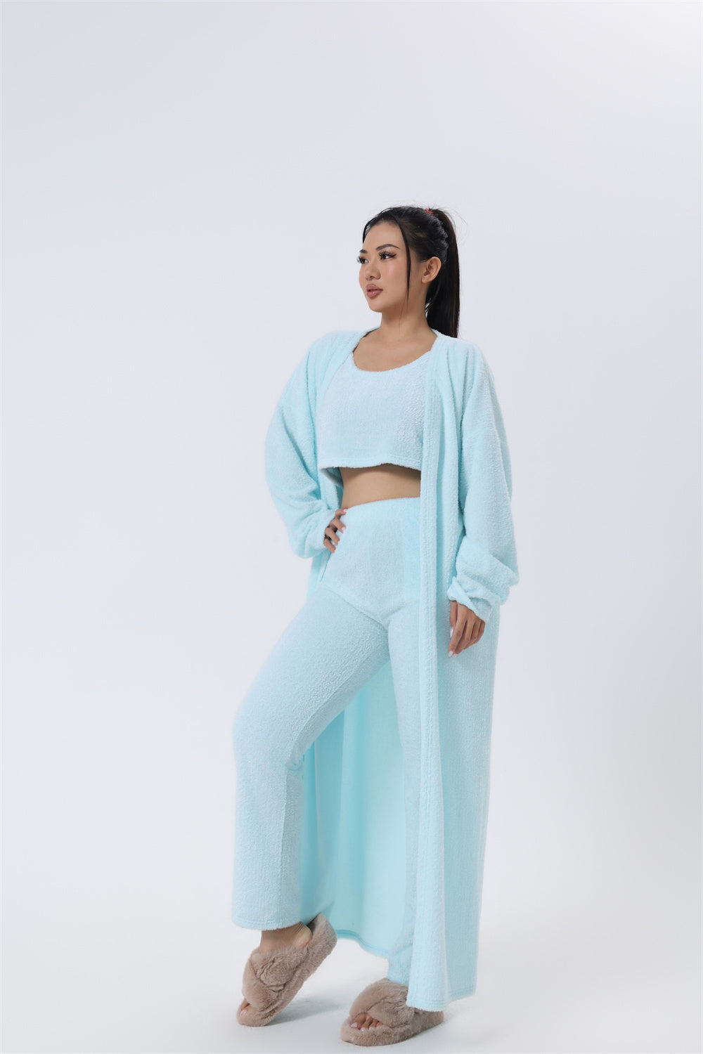 Cozy Pajama Set, 3 Piece Lounge Set, Cute Loungewear,
