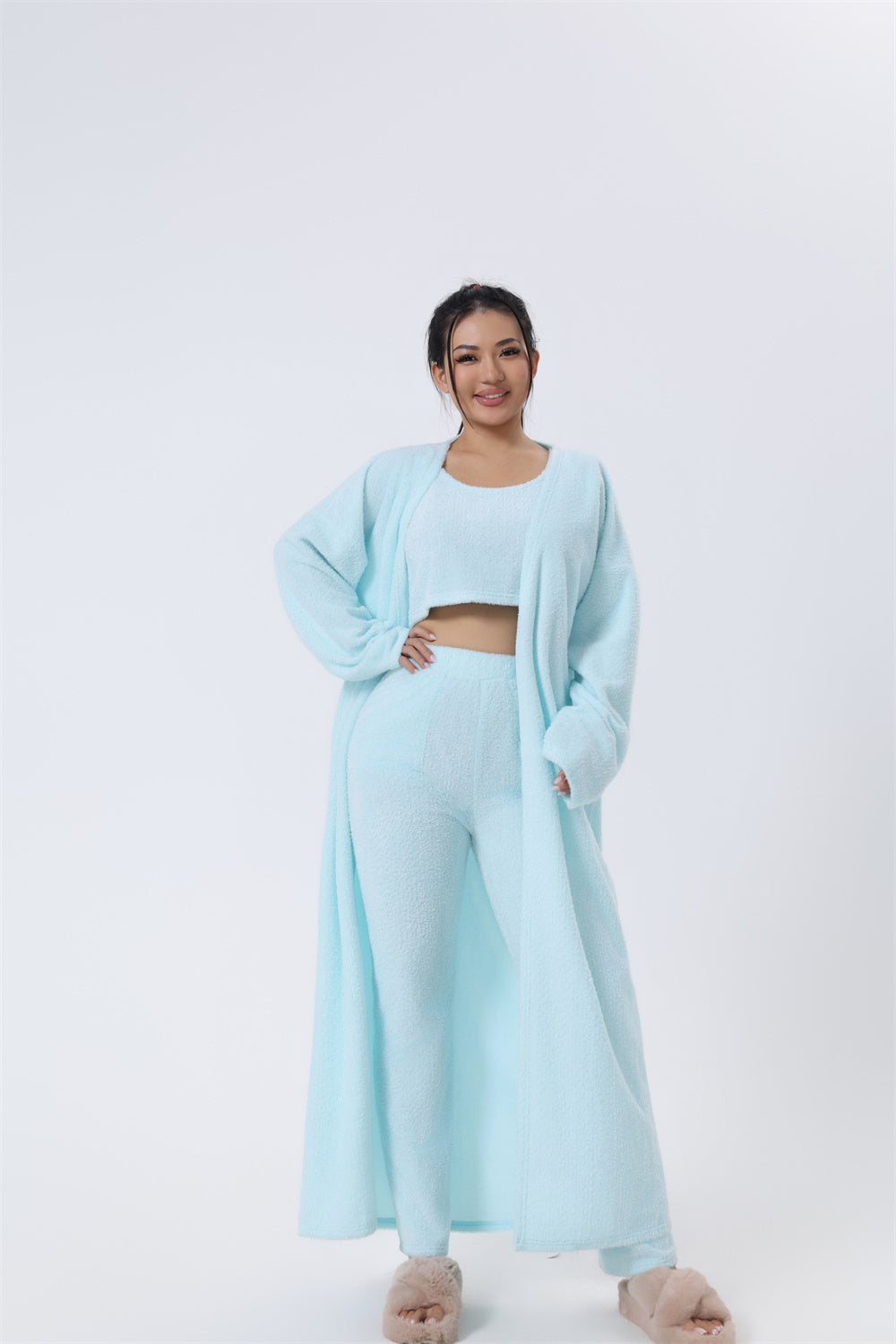 Cozy Pajama Set, 3 Piece Lounge Set, Cute Loungewear,