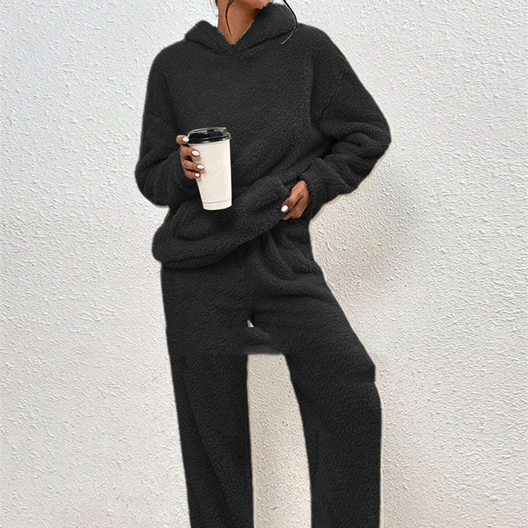 Fleece-lined Hooded Long Sleeve Dimensional Patch Pocket
